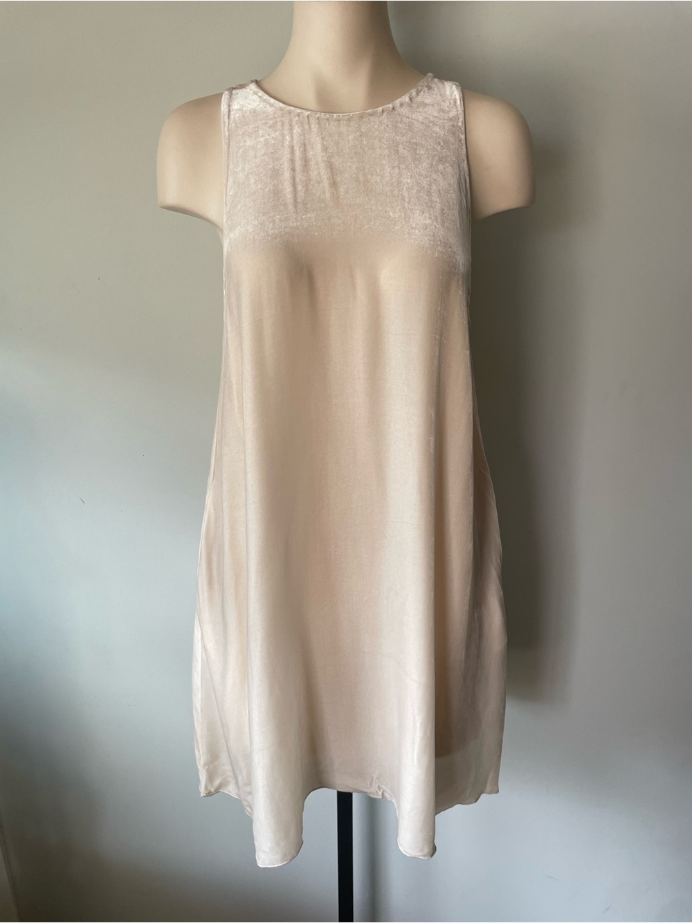NEW Wilfred Trompette Mini Dress With Silk Crushed Velvet Velour Shift NWOT